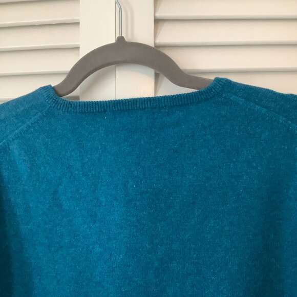 NWOT Edinburgh Woollen Mill cashmere sweater teal medium *missing size tag* - Picture 5 of 7